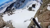Jackson Hole Skier Clips Rock On High Speed Backcountry Straight Line
