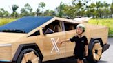 This man spent $15,000 making a Tesla Cybertruck out of wood – and he's sending it to Elon Musk