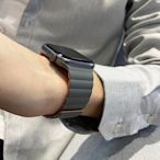 7代通用 Apple Watch 7 防水矽膠磁吸錶帶 替換腕帶 適用蘋果手錶 SE/3/4/5/6代 41 45mm-極巧3C