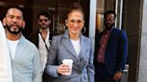 Jennifer Lopez leaves NYC hotel with her wedding rings on