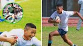 Future flyhalf? Throwback of young Springbok Sacha [photos]