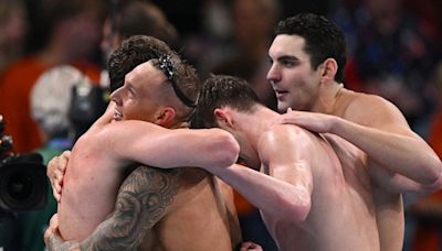 US secures first Olympic gold medal in men's 4x100-meter freestyle relay