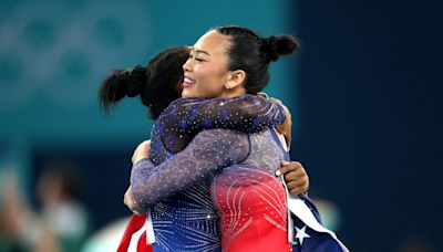 See Simone Biles and Suni Lee Celebrate Their Individual All-Around Wins Together