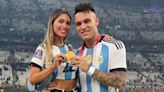 El romántico saludo de Agustina Gandolfo a Lautaro Martínez tras la victoria de la selección argentina