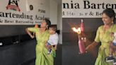 Flaming bottles & baby in hand: Meet Pune's fire-juggling bartender extraordinaire, Kavita Medhar!