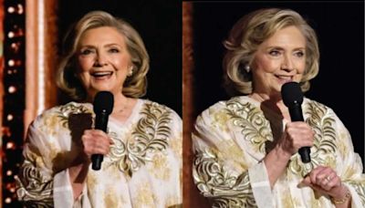 Hillary Clinton receives standing ovation at the Tony Awards
