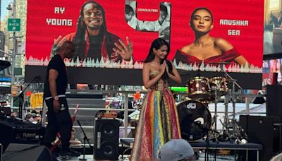 Anushka Sen Becomes First Indian To Perform At The Times Square - See Pics