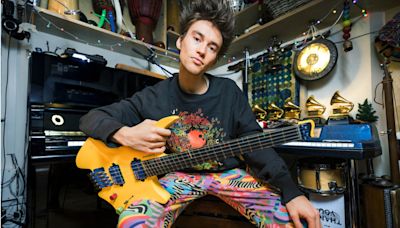 Jacob Collier’s Strandberg 5-string is out now; tuned to DAEAD, it’s like nothing we’ve seen before