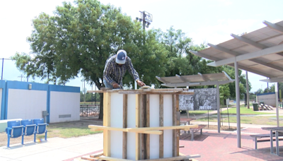 Concrete poured for new Jackie Robinson statue in Wichita