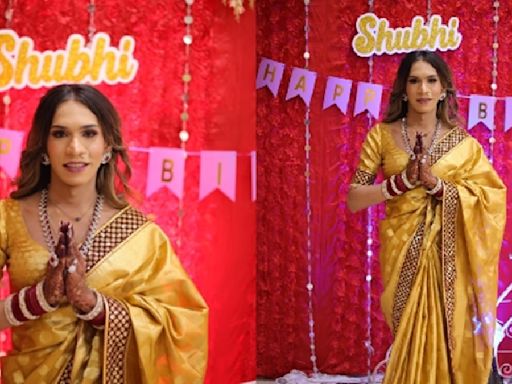 ‘Dhruv Tara’ Transgender Actress Shubha Sharma Rings In Birthday Celebrating Mata Ki Chowki