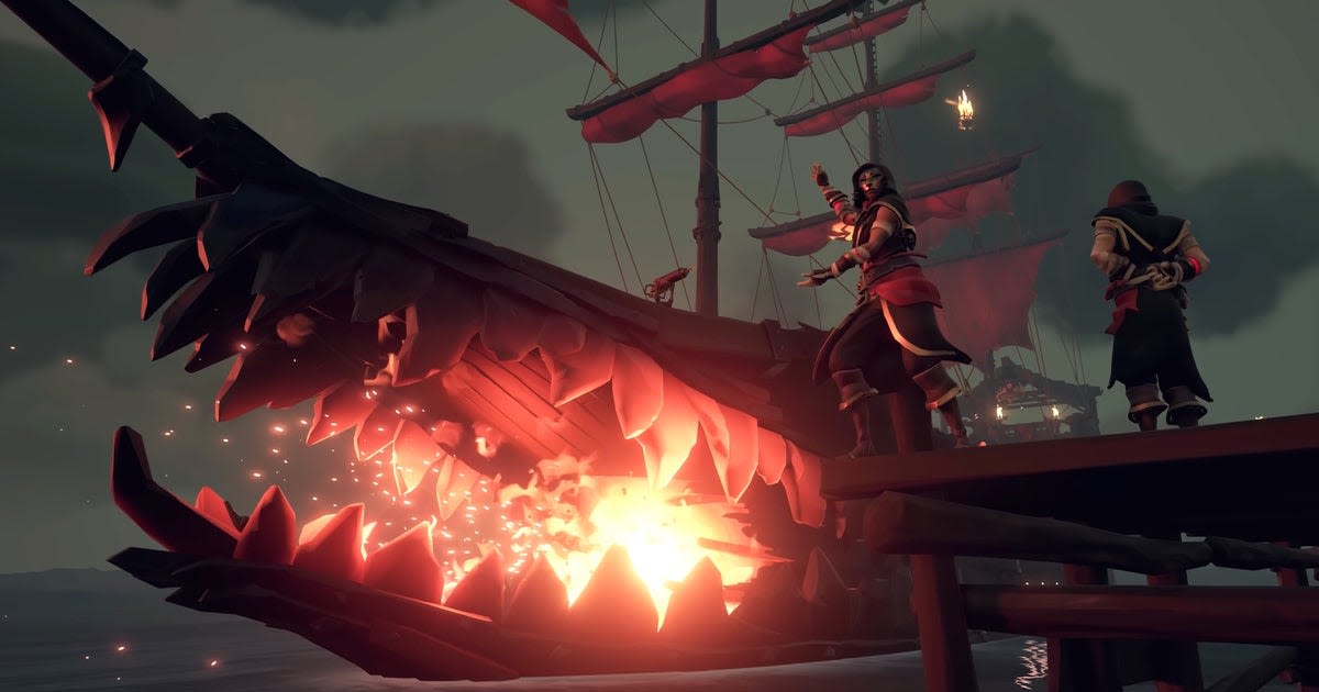 Sea of Thieves' fire-belching, 10-cannon warship sets sail next week