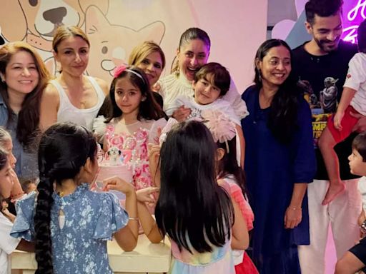 ...Fun-filled inside pictures from Inaaya Naumi’s 7th birthday party with Kareena Kapoor, Saif Ali Khan, Taimur, Jeh, Soha, Kunal Kemmu and more family...