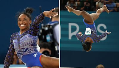 These 19 Photos Of Simone Biles's Gold-Winning All-Around Routine Are Truly Mind-Blowing