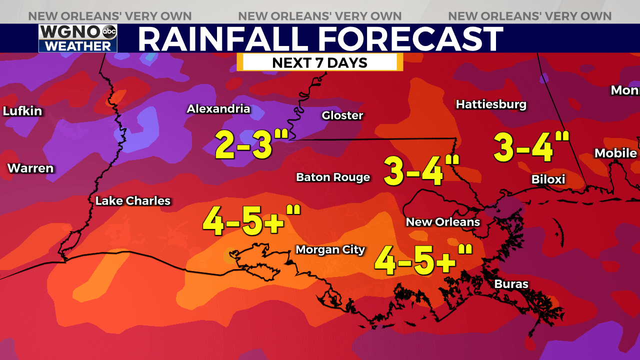 Stormy weekend ahead: Heavy rain, flooding possible in New Orleans