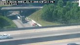 Overturned tractor-trailer on I-285 ramp causes major delays in Cobb County