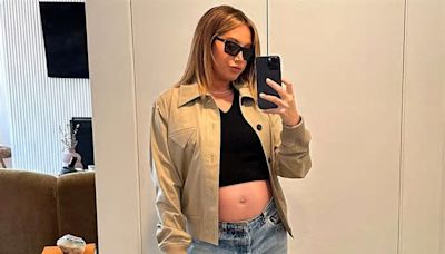 Pregnant Ashley Tisdale Shares Peek at Her Bare Baby Bump: 'The Only Jeans That Will Fit Me Right Now'
