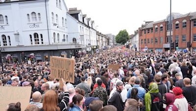 Thousands attend London anti-racism demonstration as protesters fail to show across England