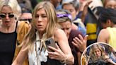 Jennifer Aniston gets fake oil thrown at her while filming ‘The Morning Show’: set photos