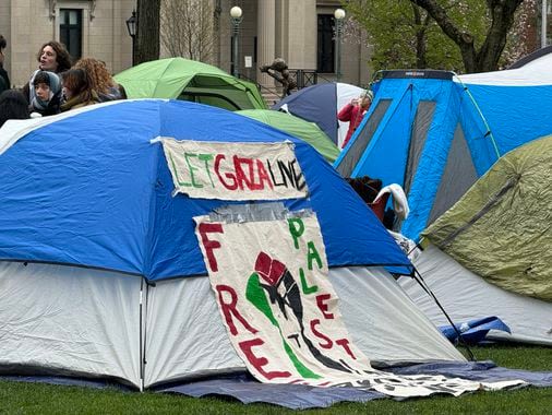 ‘We shall not be moved’: Student protesters launch ‘Gaza Solidarity Encampment’ on Brown University’s Main Green - The Boston Globe