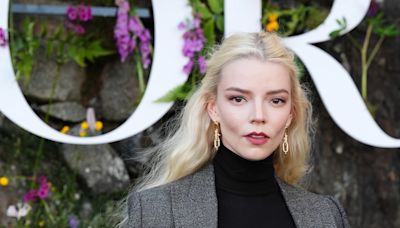 Anya Taylor-Joy Twists Pantsless Trend With Peek-A-Boo Tights