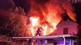 Three firefighters injured battling massive fire