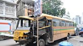 Mumbai: Two kids, cleaner injured in school bus accident on JJ flyover; driver held