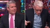 Anderson Cooper Spits Out Drink When Gayle King Prods Andy Cohen About His BFF's Feelings on Threesomes