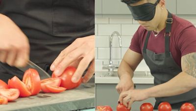 Canadian Chef Sets Record For Cutting Most Tomatoes Blindfolded In A Minute