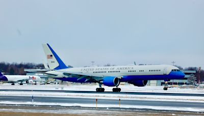 Air Force One departs Syracuse after Biden pays respects to family