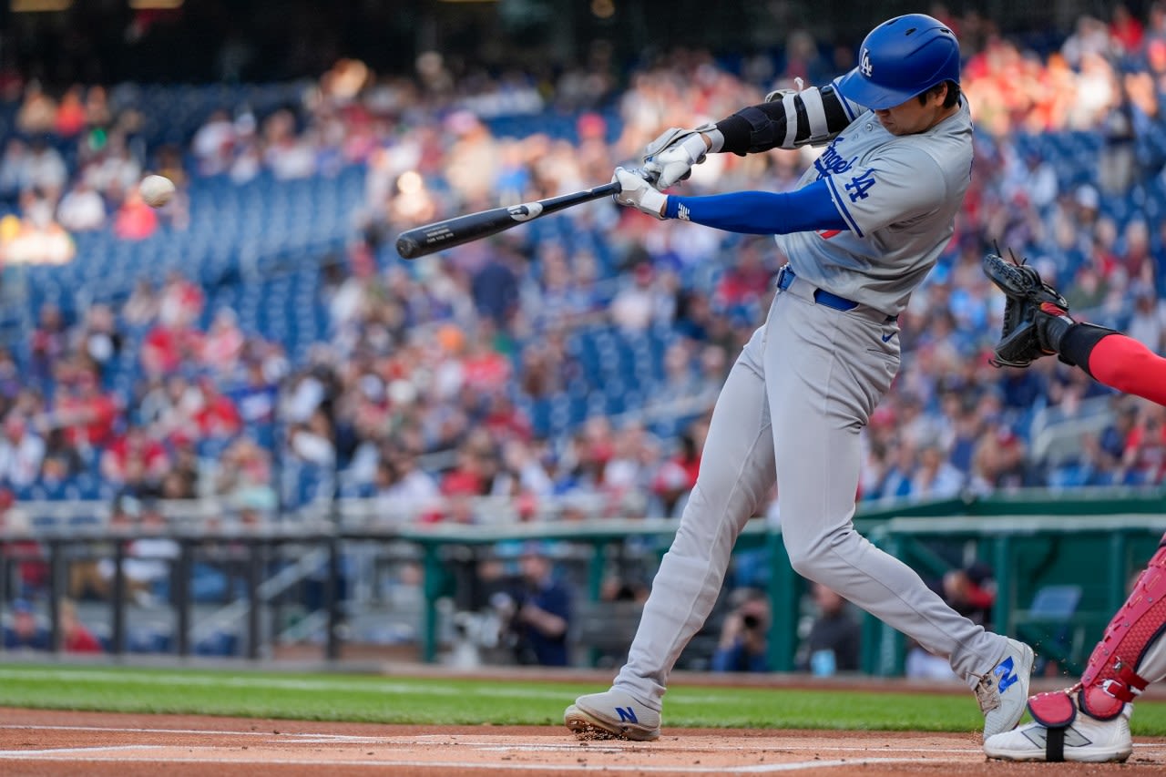 Shohei Ohtani has 3 doubles, Landon Knack get 1st victory as Dodgers rout Nationals 11-2