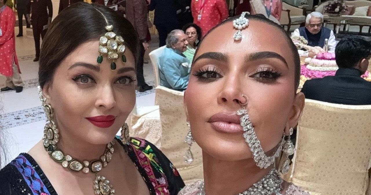 Kim Kardashian clicks selfie with Indian ‘queen’ Aishwarya Rai Bachchan at the Ambani wedding