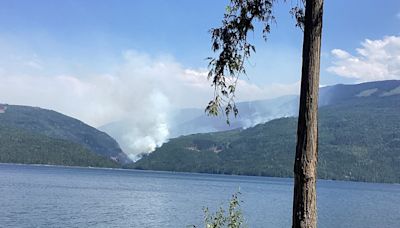 Minimal growth overnight for wildfire east of Vernon