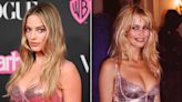 Margot Robbie Channels Barbie in Pink Versace Mini Dress Inspired by Claudia Schiffer's Look from 1994