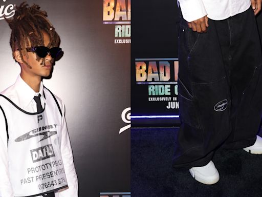 Jaden Smith Models His New Balance x MSFTSrep Sneakers at ‘Bad Boys: Ride or Die’ Afterparty