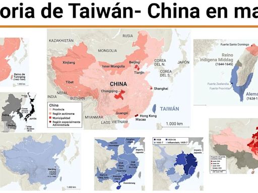Una breve historia de Taiwán y China en mapas