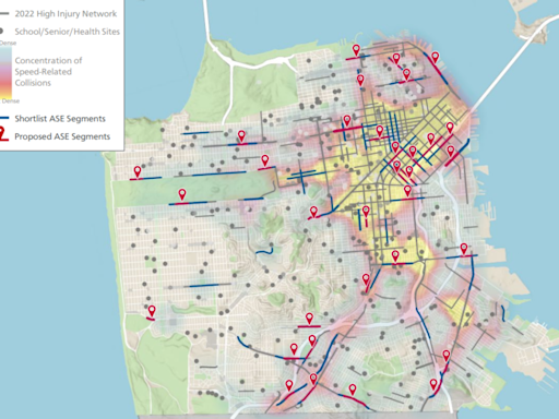 MAP: San Francisco shares 33 locations for new speed safety cameras