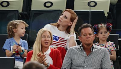 Jessica Chastain Attends Paris Olympics in Rare Outing With 2 Young Kids