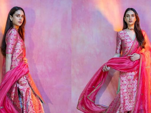 Aditi Rao Hydari Dazzles In Ethereal Pink Sharara Set, See Pics - News18