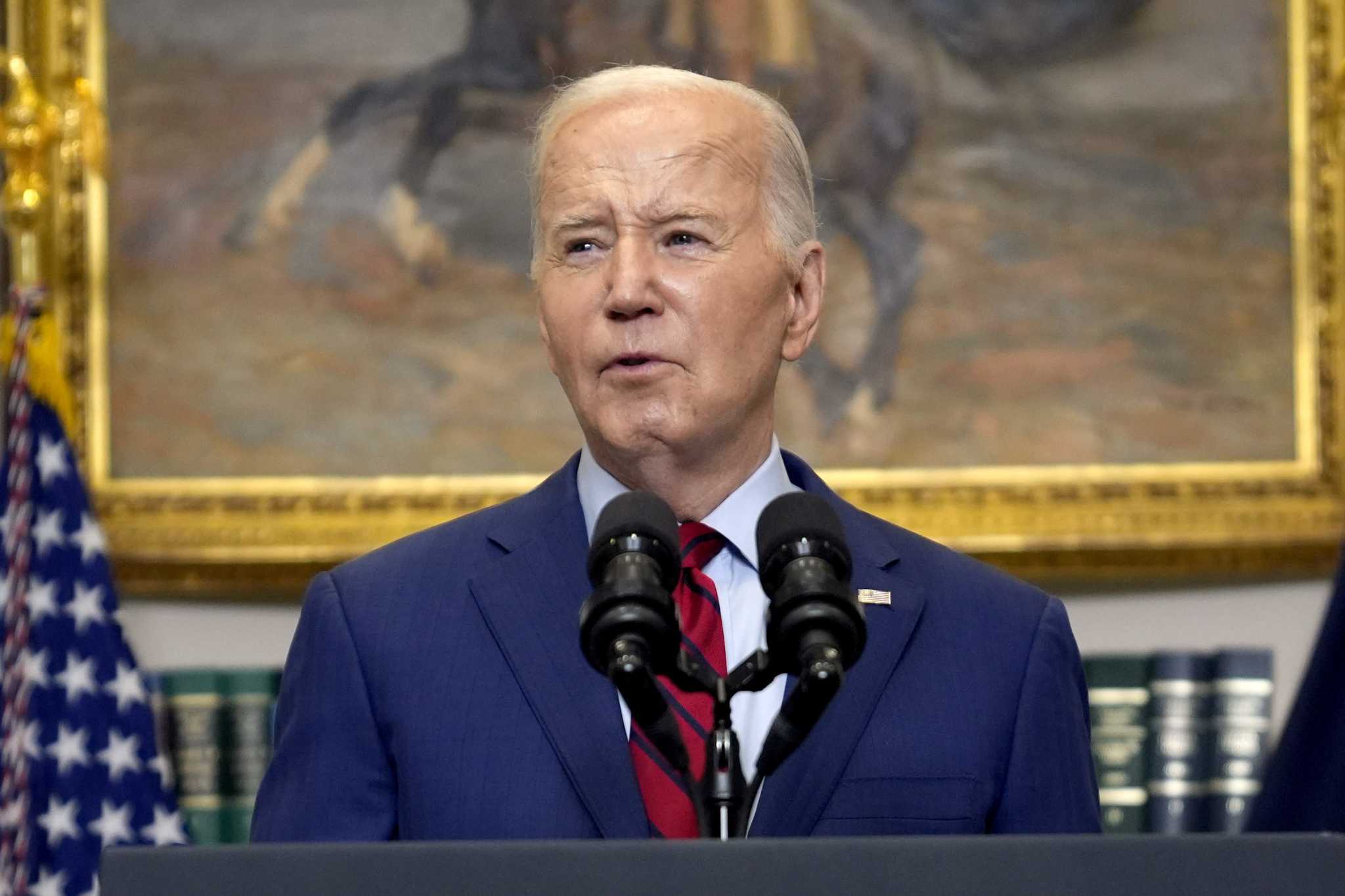 Biden says 'order must prevail' during campus protests over the war in Gaza