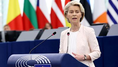 EU's von der Leyen asks for five more years ahead of vote