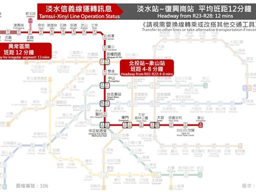 快訊/北捷淡水信義線突爆「軌道冒煙」！系統異常復興崗站採單線運轉