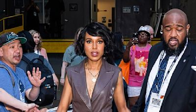 Kerry Washington rocks elegant leather vest for Tribeca Festival event