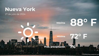 Pronóstico del clima en Nueva York para este sábado 27 de julio - El Diario NY