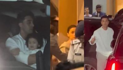 Ranbir Kapoor rocks his new look, holds daughter Raha close as he jets off with Alia Bhatt. Watch