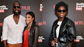 Gabrielle Union and Zaya Coordinate in Lux Leather Looks for Dwyane Wade’s Night of Stand-up Comedy With Netflix