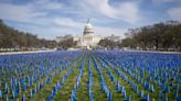 Blue flags blanket National Mall for colorectal cancer awareness