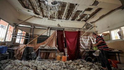 Gaza rescuers say Israeli strike on school shelter kills seven