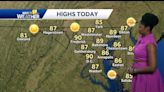 Hot and sunny Thursday, cooler temps and rain for weekend