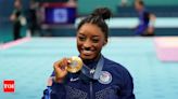 Simone Biles clinches sixth Olympic gold at all-around final | Paris Olympics 2024 News - Times of India