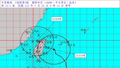 再放1天颱風假？凱米紫爆雨量恐破1800毫米 15縣市暴風圈侵襲率飆100%